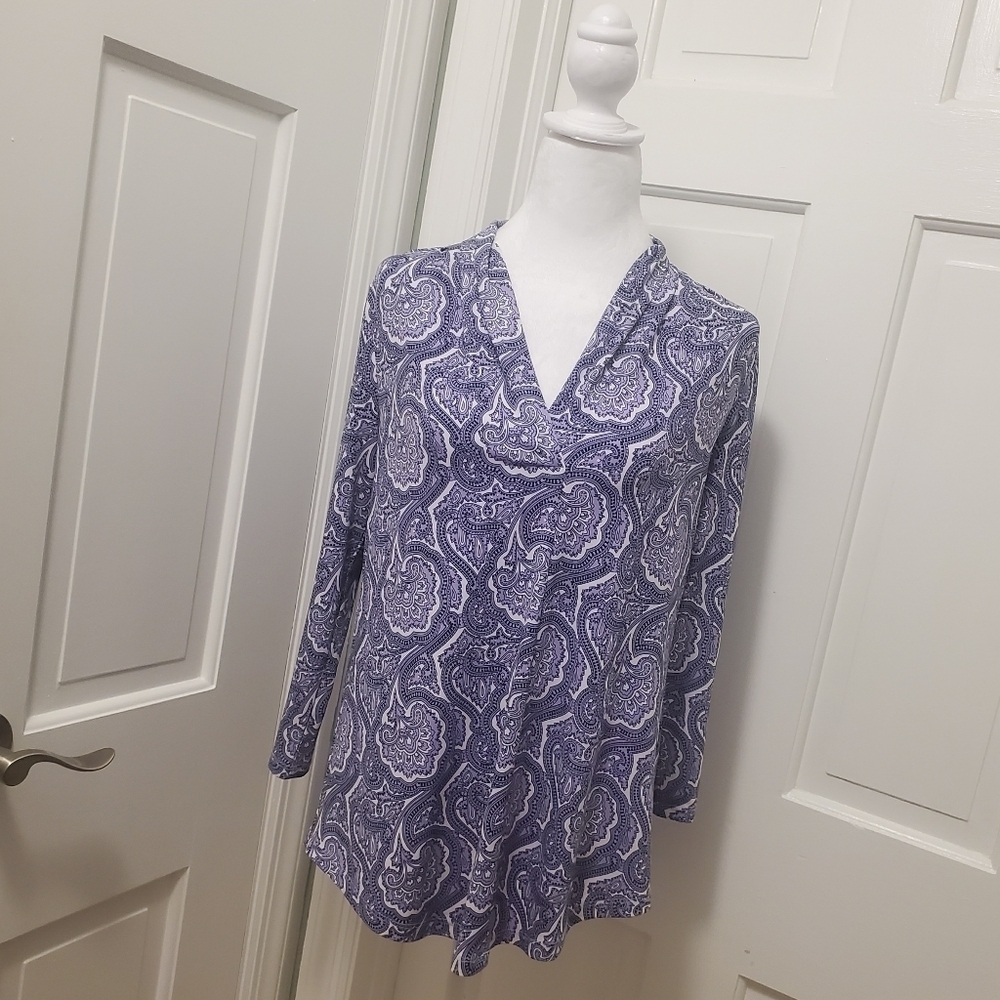 Charter Club Purple Knit Top Size Small, Classic, Business